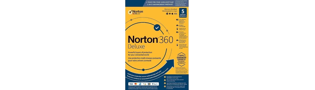 Norton 360 Deluxe – 1-Year / 5-Device – USA/Canada