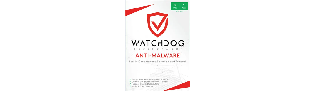 Watchdog Anti-Malware – 1-Year / 5-PC